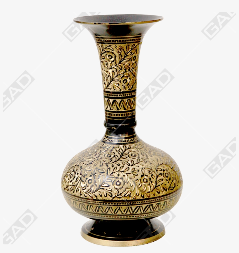 Flower Vase Goglet Jasmine Gold Polished - Antique, transparent png