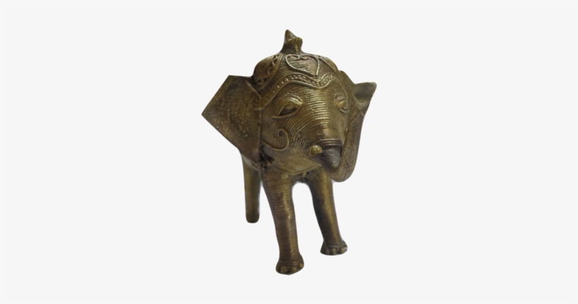 Handmade Brass Metal Big Elephant Indian Dhokra Handicraft - Bronze Sculpture, transparent png