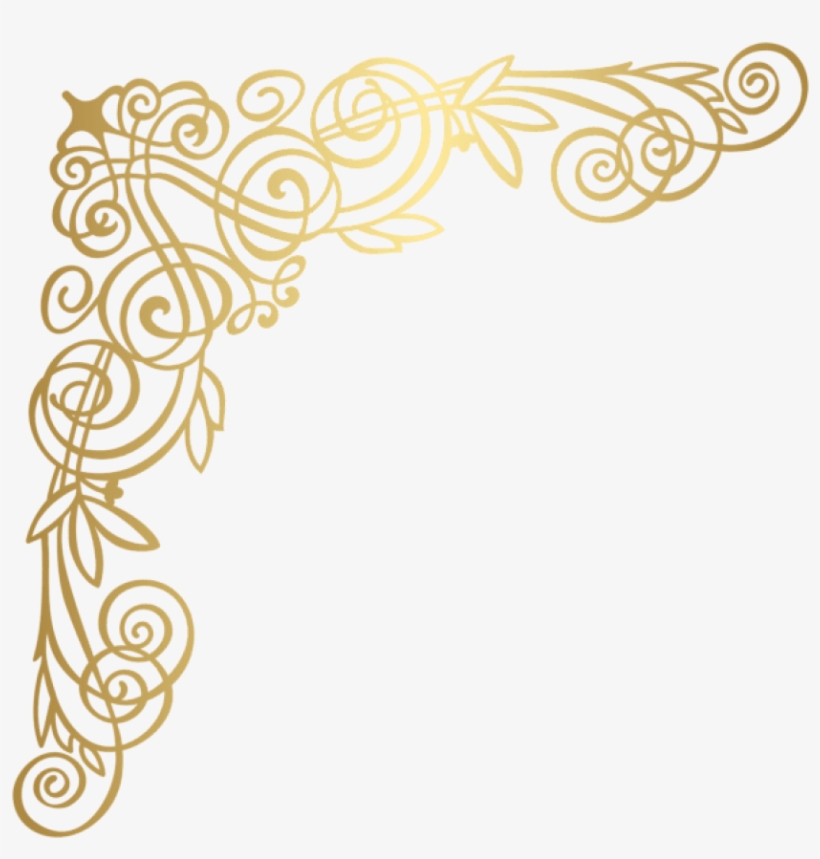Free Png Download Golden Deco Corner Clipart Png Photo - Golden Decorative Corner Png, transparent png