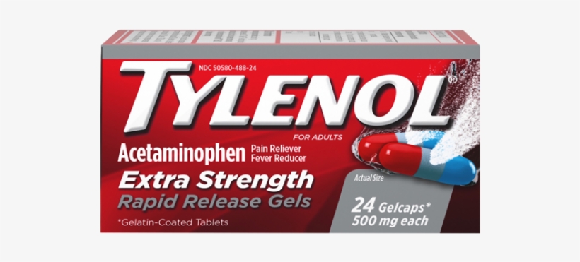Tylenol Rapid Release Gels - Packaging And Labeling, transparent png