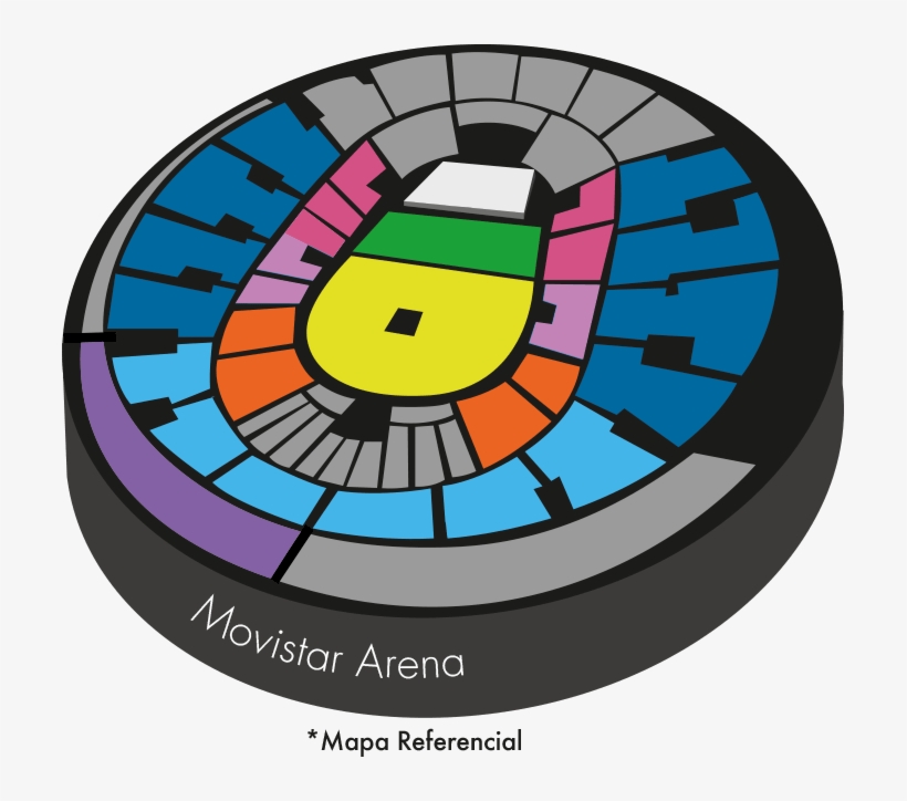 Mapa Daddy Yankee Movistar Arena - Psa Tour Fifth Harmony, transparent png