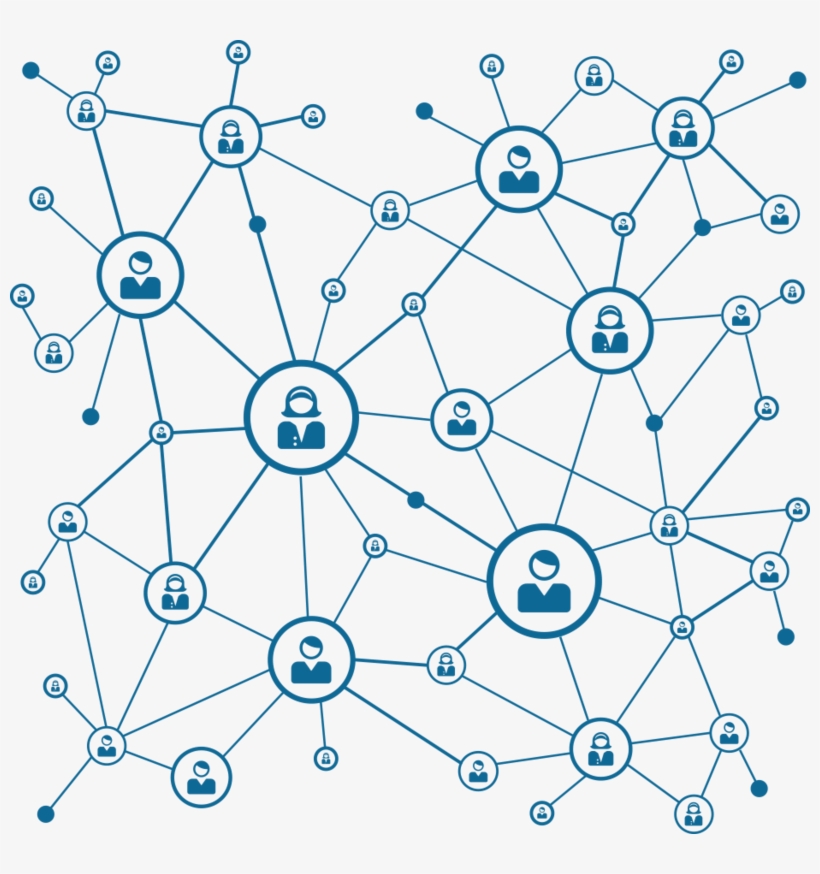 Vector Network Service People Blockchain Bitcoin Cryptocurrency - Blockchain Nodes Png, transparent png