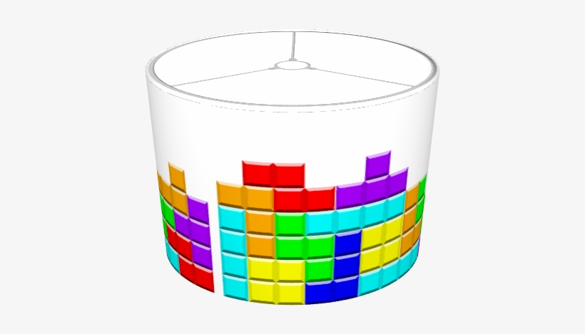 Tetris White Lampshade - Plastic, transparent png
