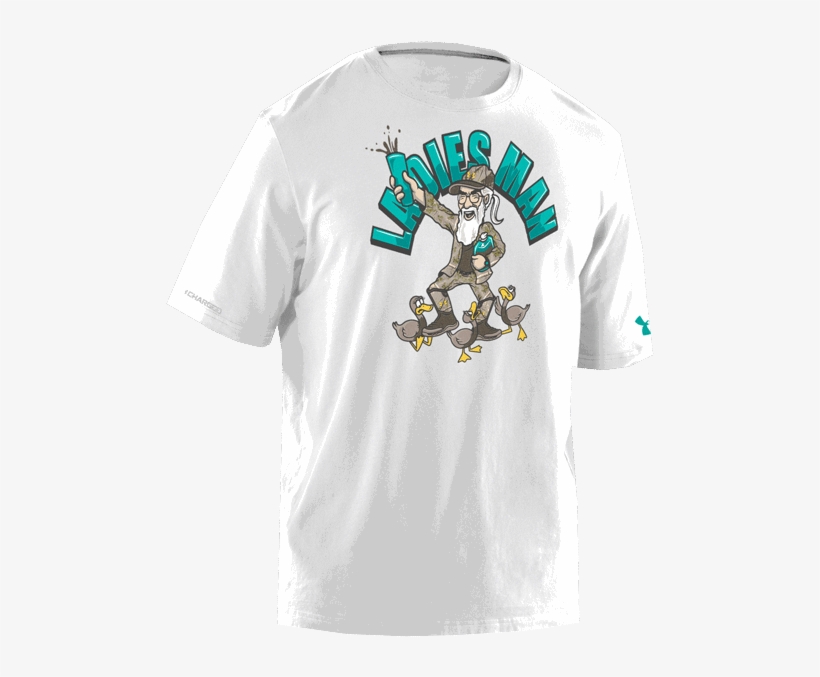 Under Armour Duck Commander Uncle Si Ladies Man White - Active Shirt, transparent png