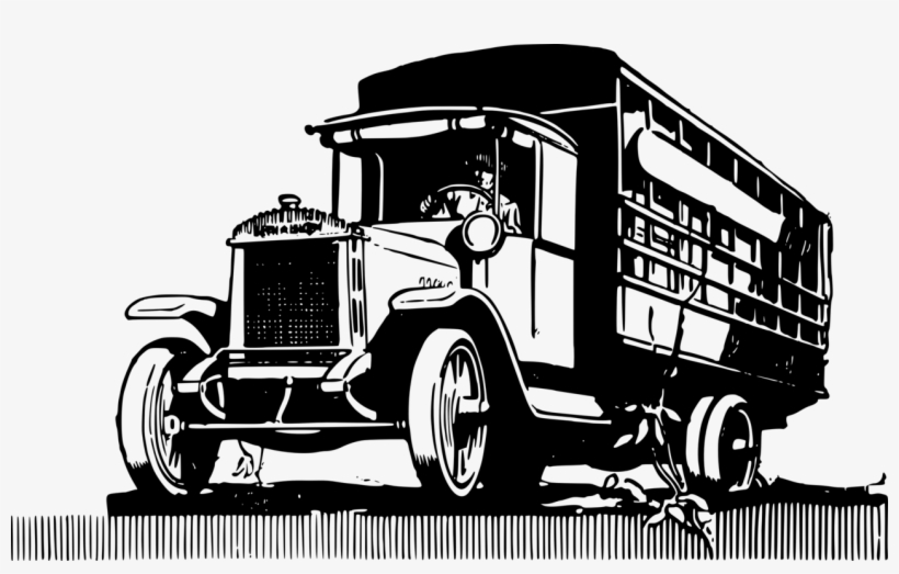 Car Pickup Truck Semi-trailer Truck Logging Truck - Old Moving Truck Clipart, transparent png