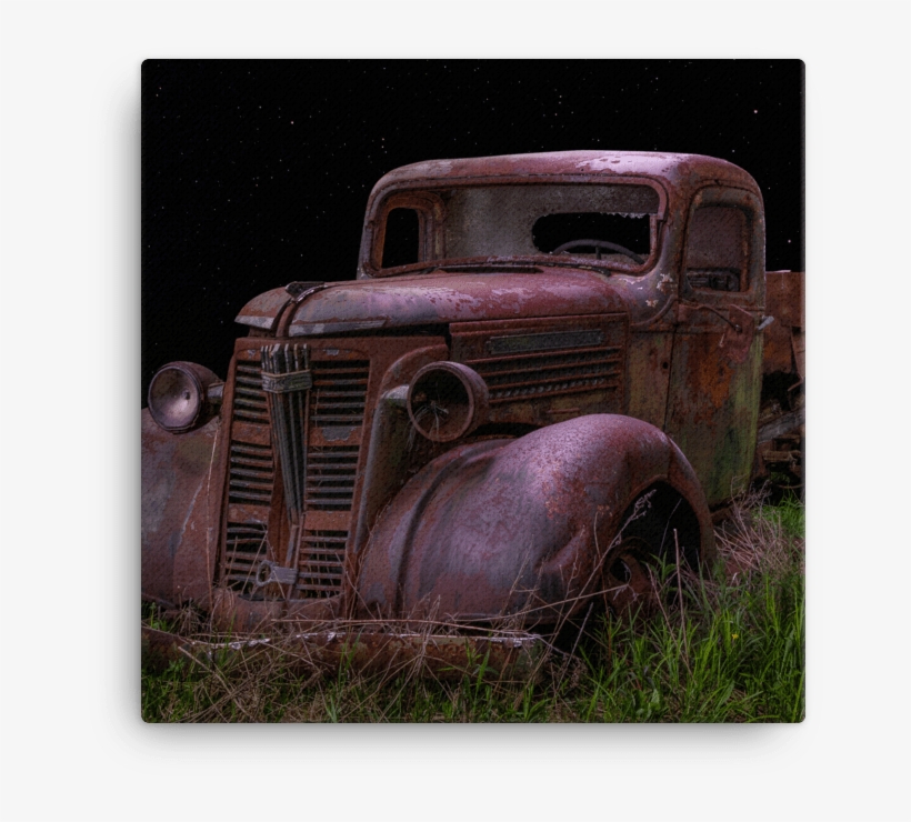 Rusty Old Tow Truck Canvas - Vintage Car, transparent png