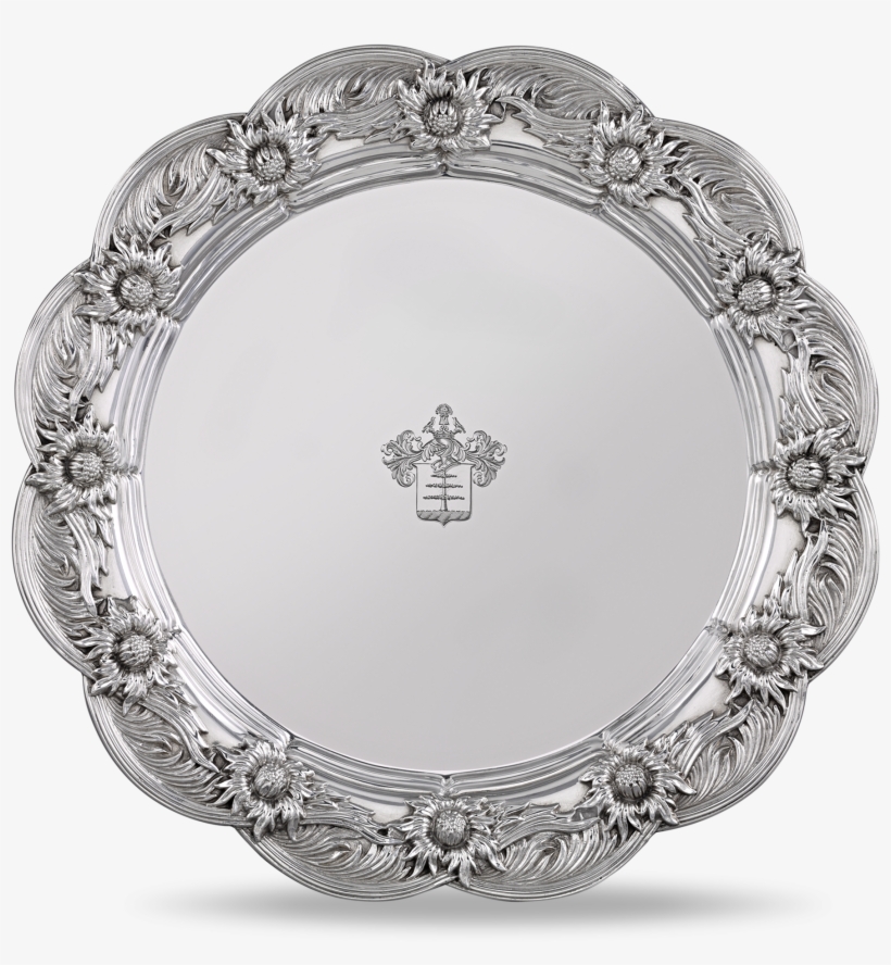 Chrysanthemum Sterling Silver Dinner Plate By Tiffany - Serving Tray, transparent png
