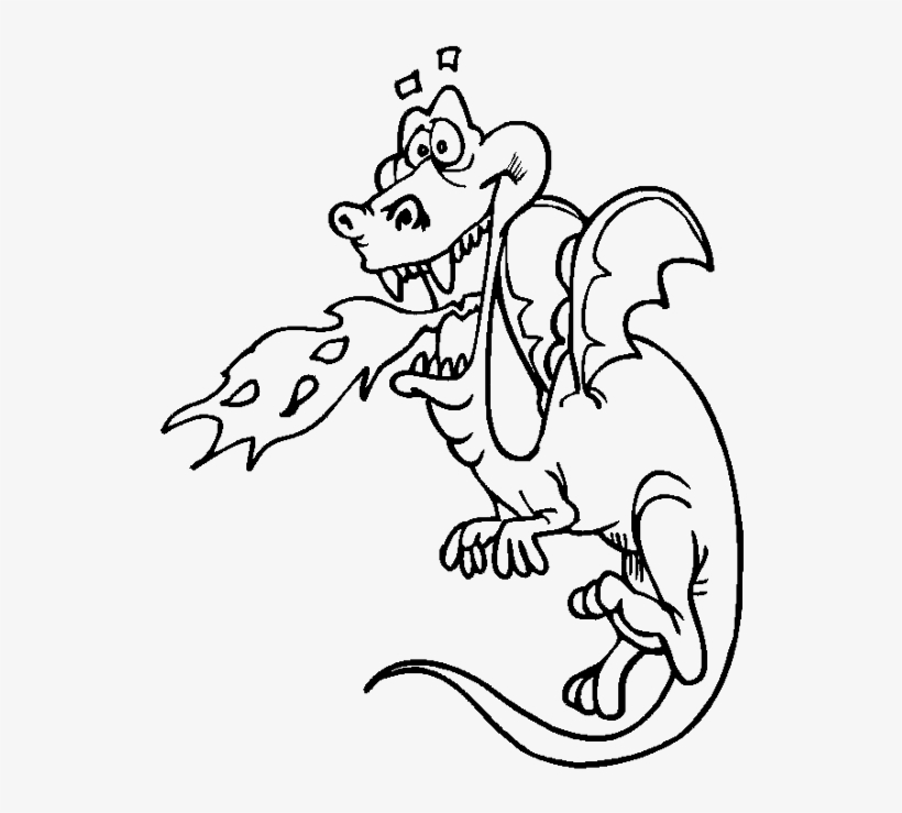 Fire Dragon For Coloring, transparent png