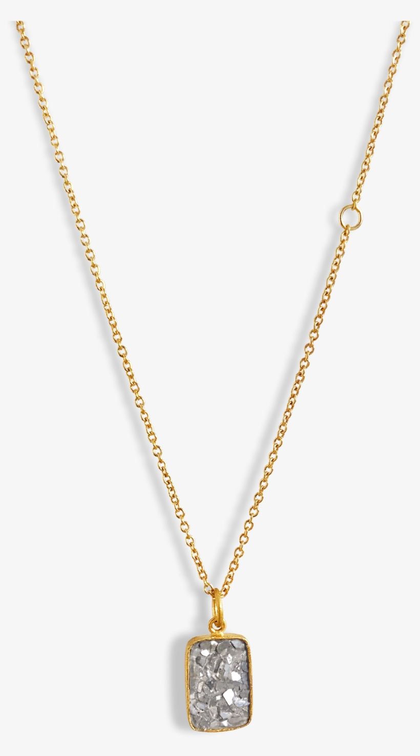 Raw Cut Diamond Plate Necklace - Necklace, transparent png