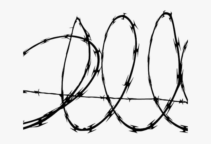 Clip Art Free Stock Barbed Wire Clipart Cartoon - Barbed Wire Transparent Background, transparent png