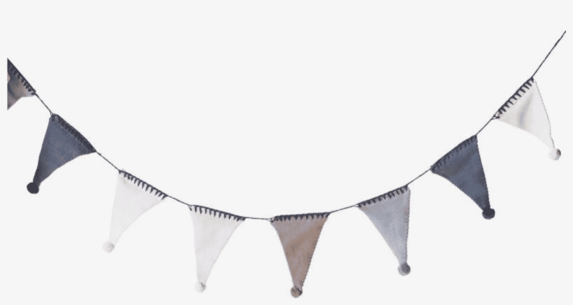 Knit Flag Garland With Pom Poms - Table, transparent png