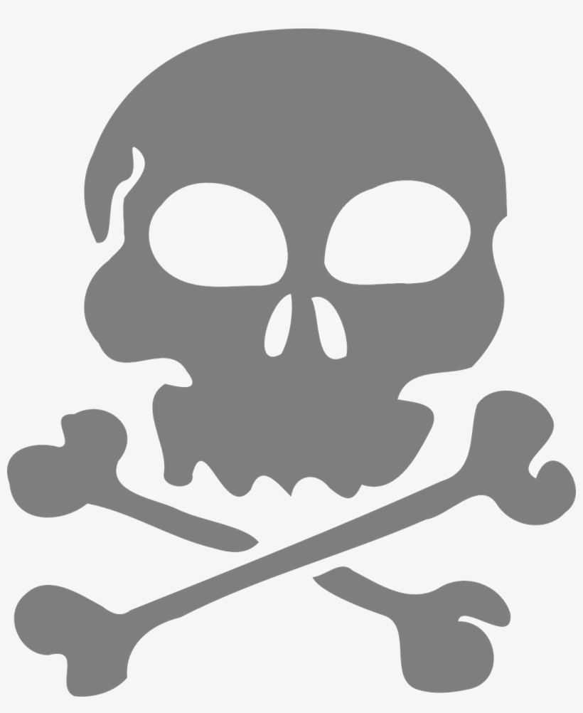 Skull Bones Pirate - Transparent Background Skull Clipart, transparent png