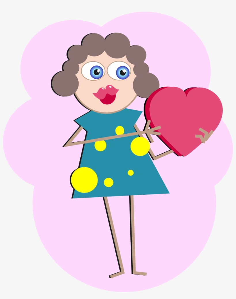 Big Image - Clip Art Woman In Love, transparent png