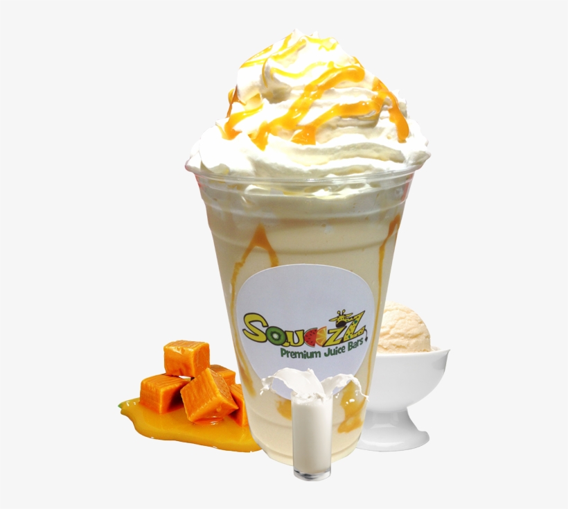 Caramel Milkshake - Sundae, transparent png