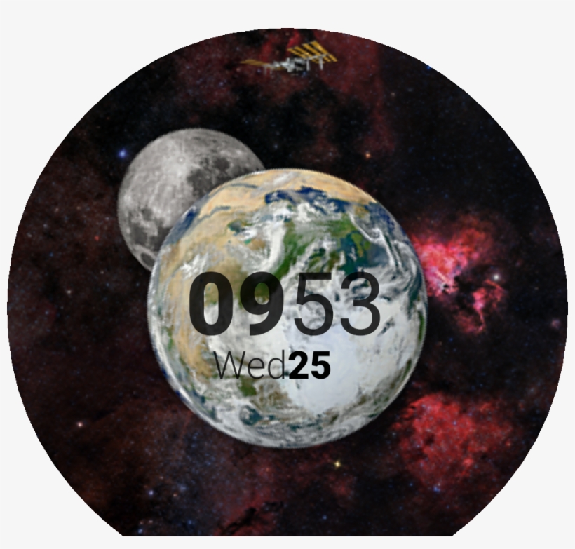 Spaceraceface Watch Face Preview, transparent png