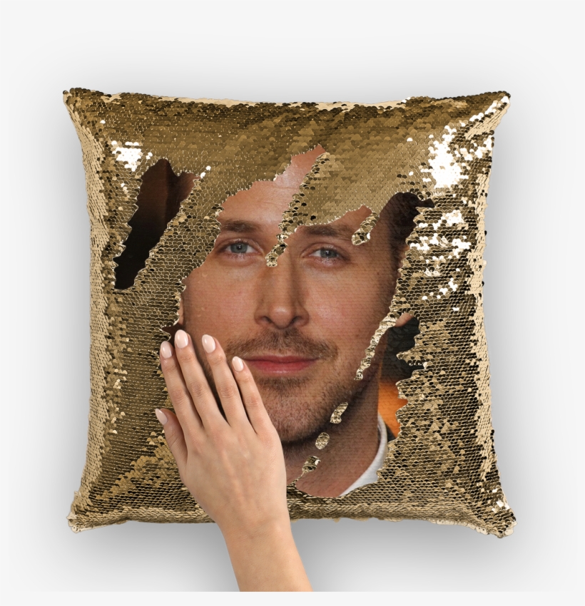 Ryan Gosling ﻿sequin Cushion Cover - Custom Sequin Cushion, transparent png