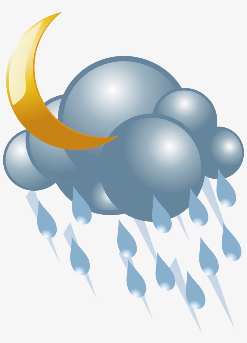 Lightning Cloud Icon Transprent Png - Rain And Snow Mix Clipart, transparent png
