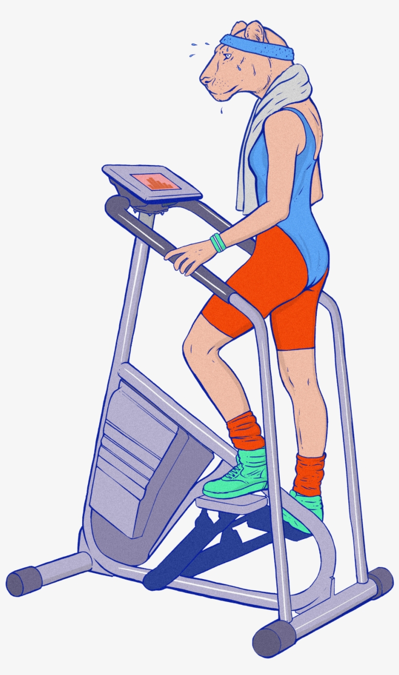 The Only Choices People Had For A Cardio Exercise Back - Illustration, transparent png