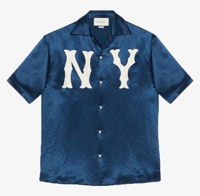Gucci Bowling Shirt With Ny Yankees™ Patch - Polo Shirt, transparent png