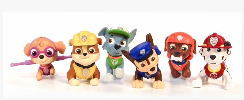 Paw Patrol Pup Figurines 6assortment - Transparent Background Paw Patrol Clipart, transparent png