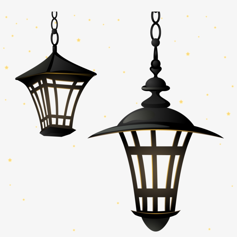 Vector Street Light Lamp Chandelier Lighting Retro - Vector Lampion Ramadhan Png, transparent png
