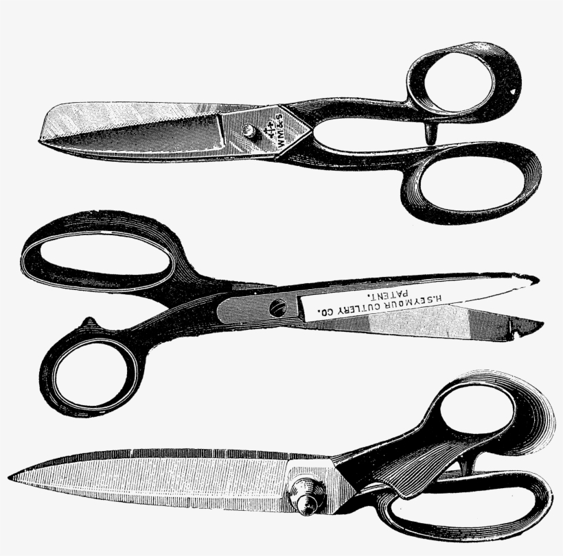 Shears Clipart Vintage - Scissors, transparent png