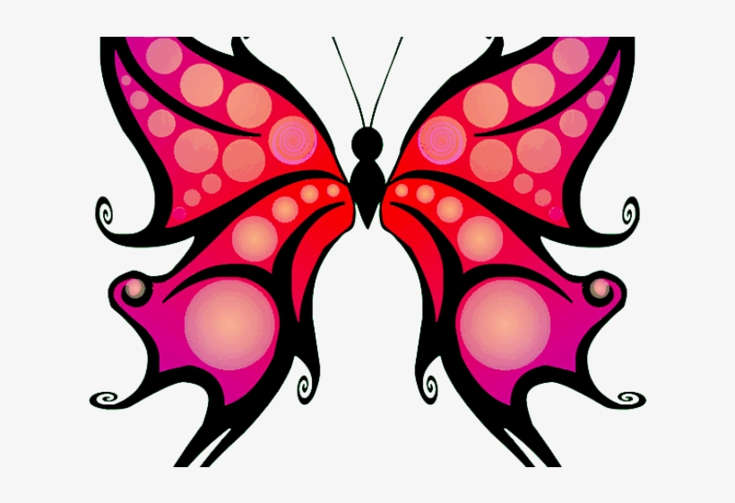 Red Butterfly Cliparts - Colores Purpuras En Mariposas, transparent png