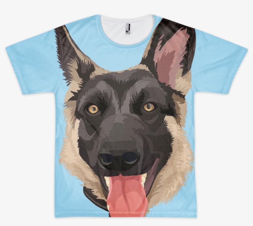 Sale Men's Custom All Over Print T-shirt - German Shepherd Dog, transparent png