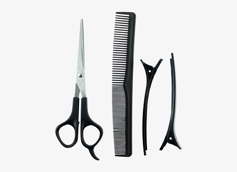 4 Piece Comb Set-professional Hairdressing/styling - Scissors, transparent png