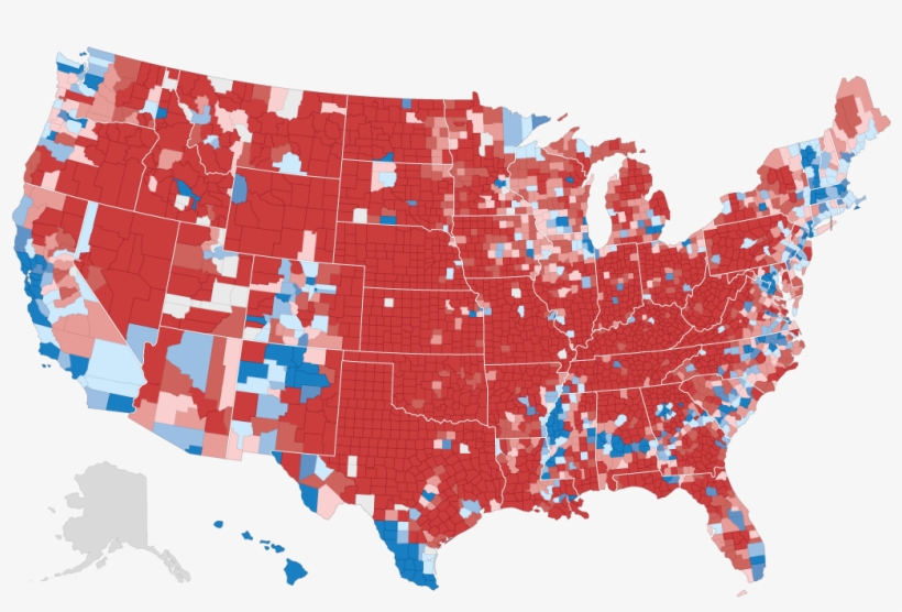 The New York Times - Us Election Counties 2016, transparent png