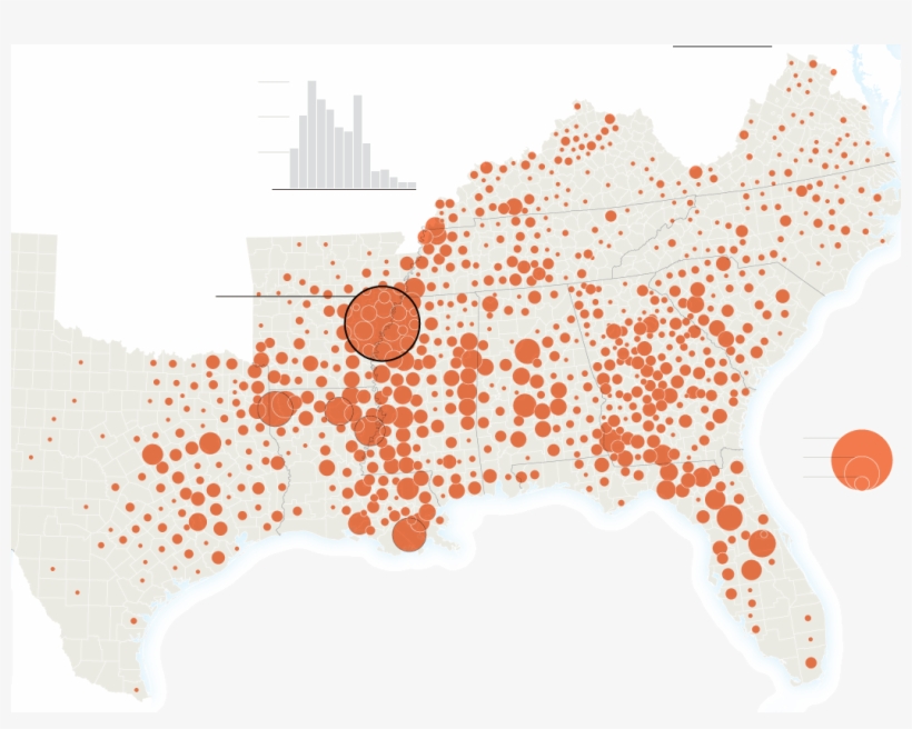 Map Of 73 Years Of Lynchings Nytimes - Lynching Map Of Usa, transparent png