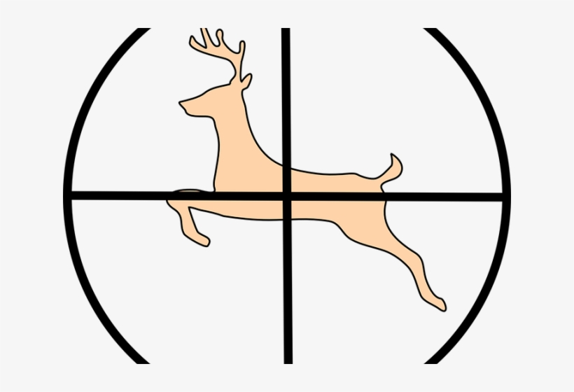 Sniper Clipart Crosshair - Deer Hunting Clip Art, transparent png