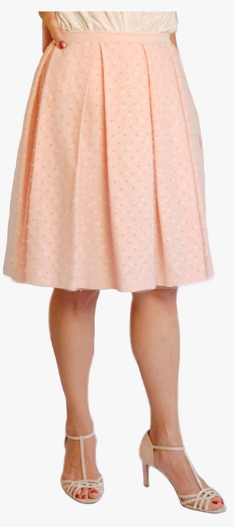 Cécile Polkadot Silk Skirt - A-line, transparent png