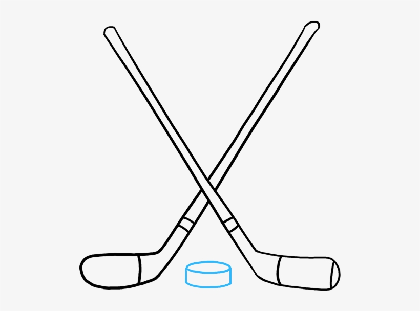 How To Draw Hockey Sticks - Ice Hockey, transparent png