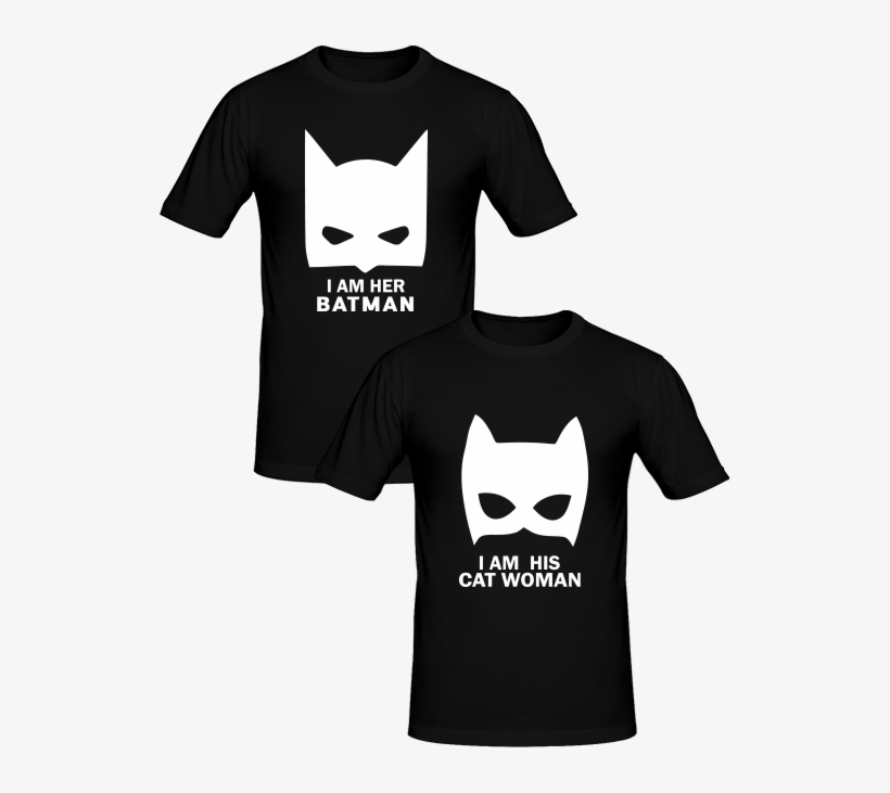 T Shirts Couples Batman Et Catwoman , T Shirt Couples - T Shirt Catwoman, transparent png