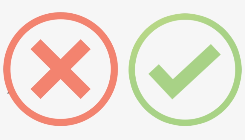 Marketing-cannabis - Check And X Sign, transparent png