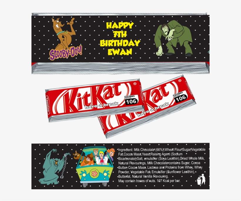 Scooby Doo Kitkat Wrappers - Baby Shark Chocolate Labels, transparent png