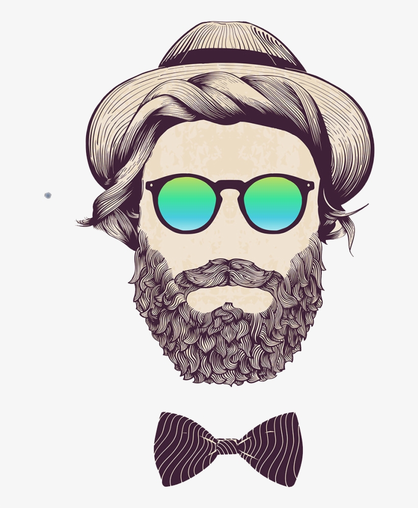 Photography Illustration Hipster Stock With Man Clipart - Hipster Long Beard Art, transparent png