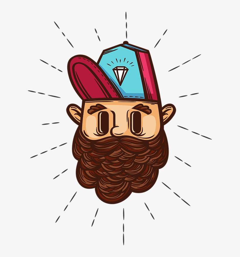 Hipster With Diamond Cap - Illustration, transparent png