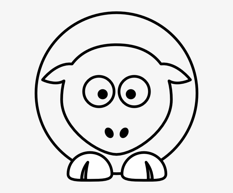 Sheep Cartoon Outline Svg Clip Arts 576 X 600 Px, transparent png