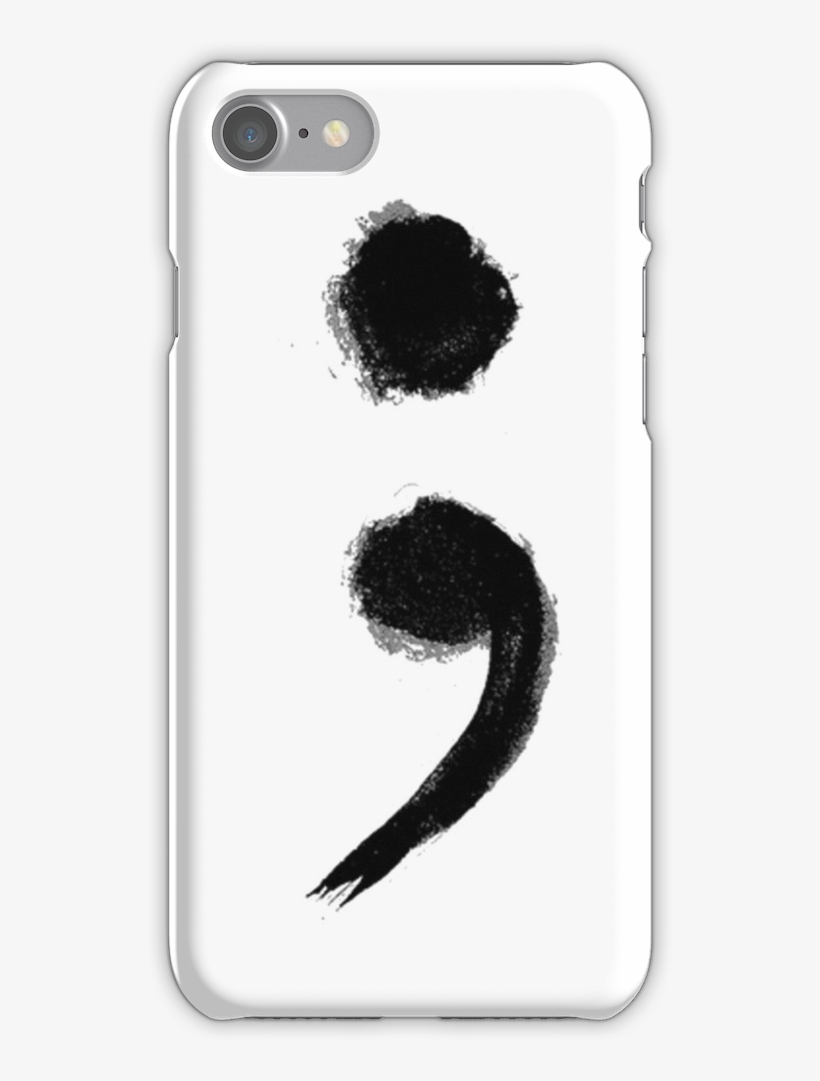 Semicolon Iphone 7 Snap Case - Symbol Of Suicide, transparent png