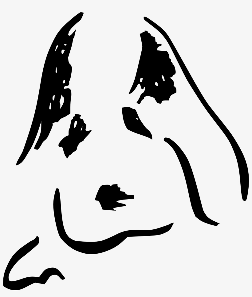 Puppy Dog Face, Black Outline - Puppy, transparent png