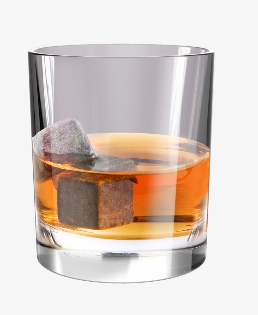 Whiskey Stones - 4pcs - Old Fashioned Glass, transparent png
