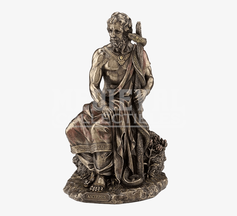 Greek God Of Medicine Asclepius Statue - Asclepius, transparent png