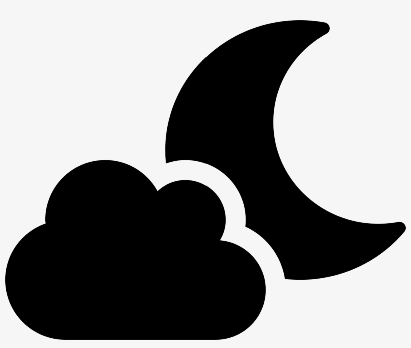 Font Awesome 5 Solid Cloud-moon - Crescent, transparent png