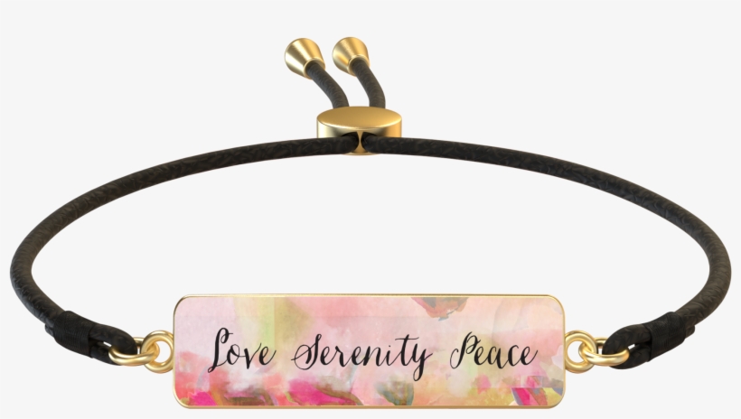 Serenity Rectangle Gold Cord Bracelet - Bracelet, transparent png