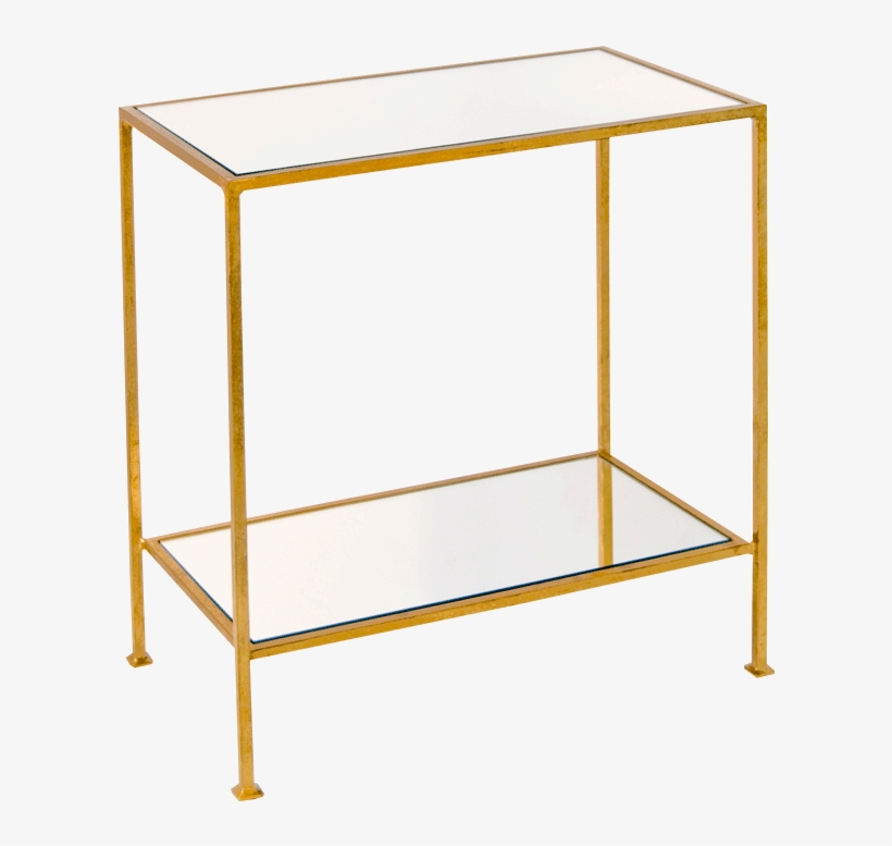 Worlds Away Plano Gold Side Table - End Tables, transparent png