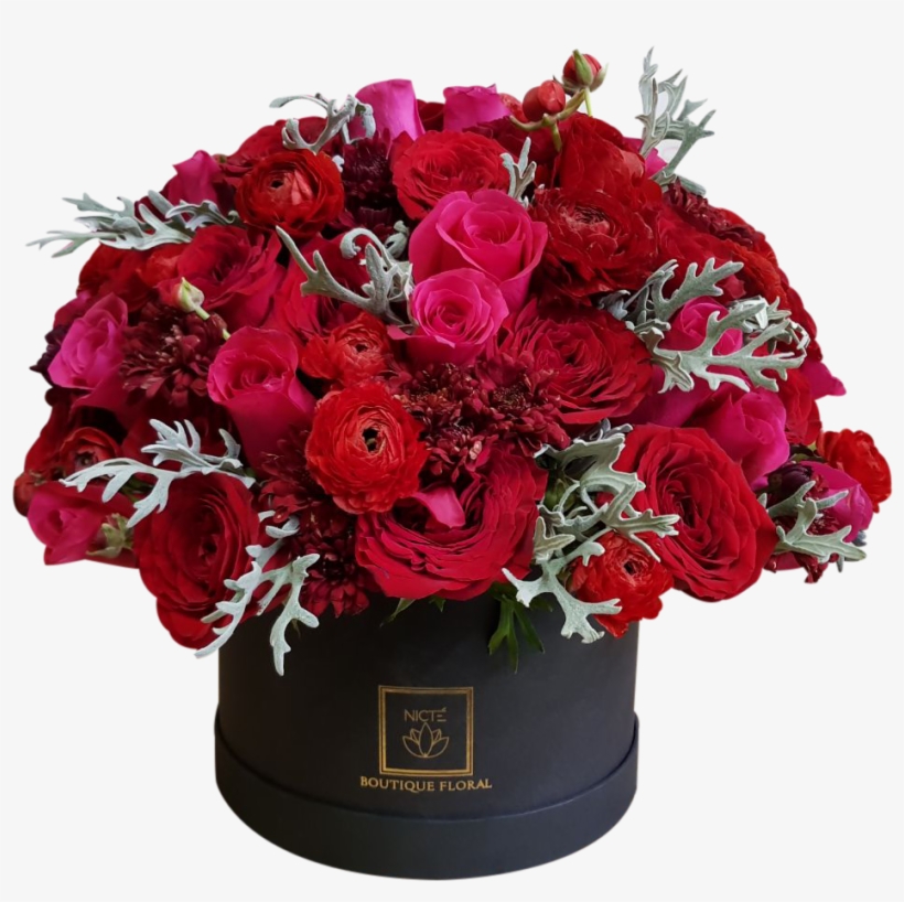 Caja De Rosas Rojas Redonda - Garden Roses, transparent png