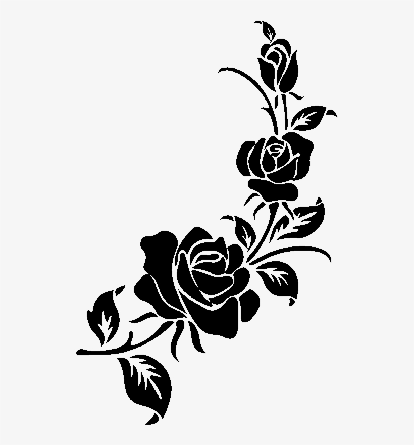 Sticker La Grappe De Rose Ambiance Sticker Kc2918 - Rose Vinyl Sticker, transparent png