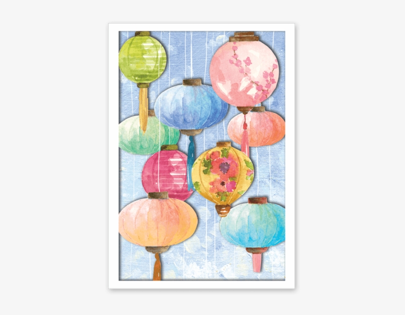 Lanterns Boxed Note Cards - Paper Lantern, transparent png